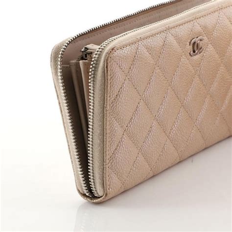 chanel classic long flap wallet|chanel caviar zip around wallet.